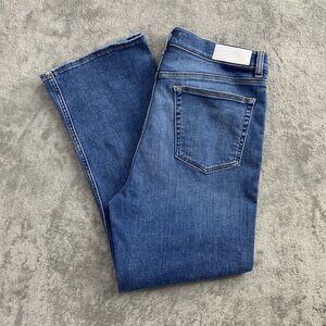 Re/Done 70s Crop Boot Jeans Womens Size 32x26” Blue Denim High Rise Casual Boho